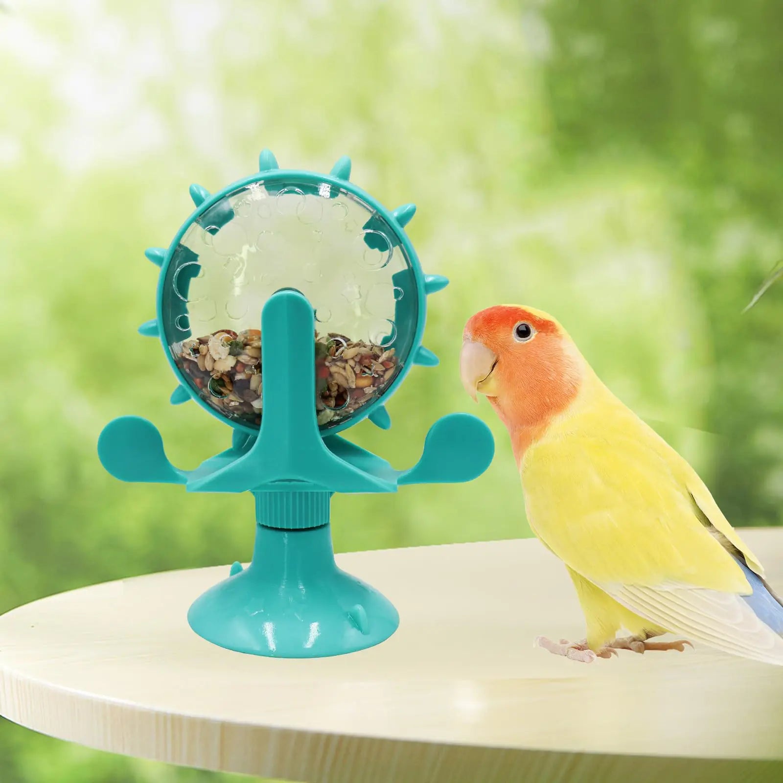 Oooct Bird Foraging Toys Parrot Rotating Feeders Bird Chewing Toys Bird Enrichment Toys Bird Cage Accessories Suitable for Birds Parrots Parakeets Cockatiels Conures Lovebirds