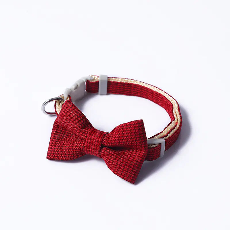 Adjustable Bow Cat Collar for Pets